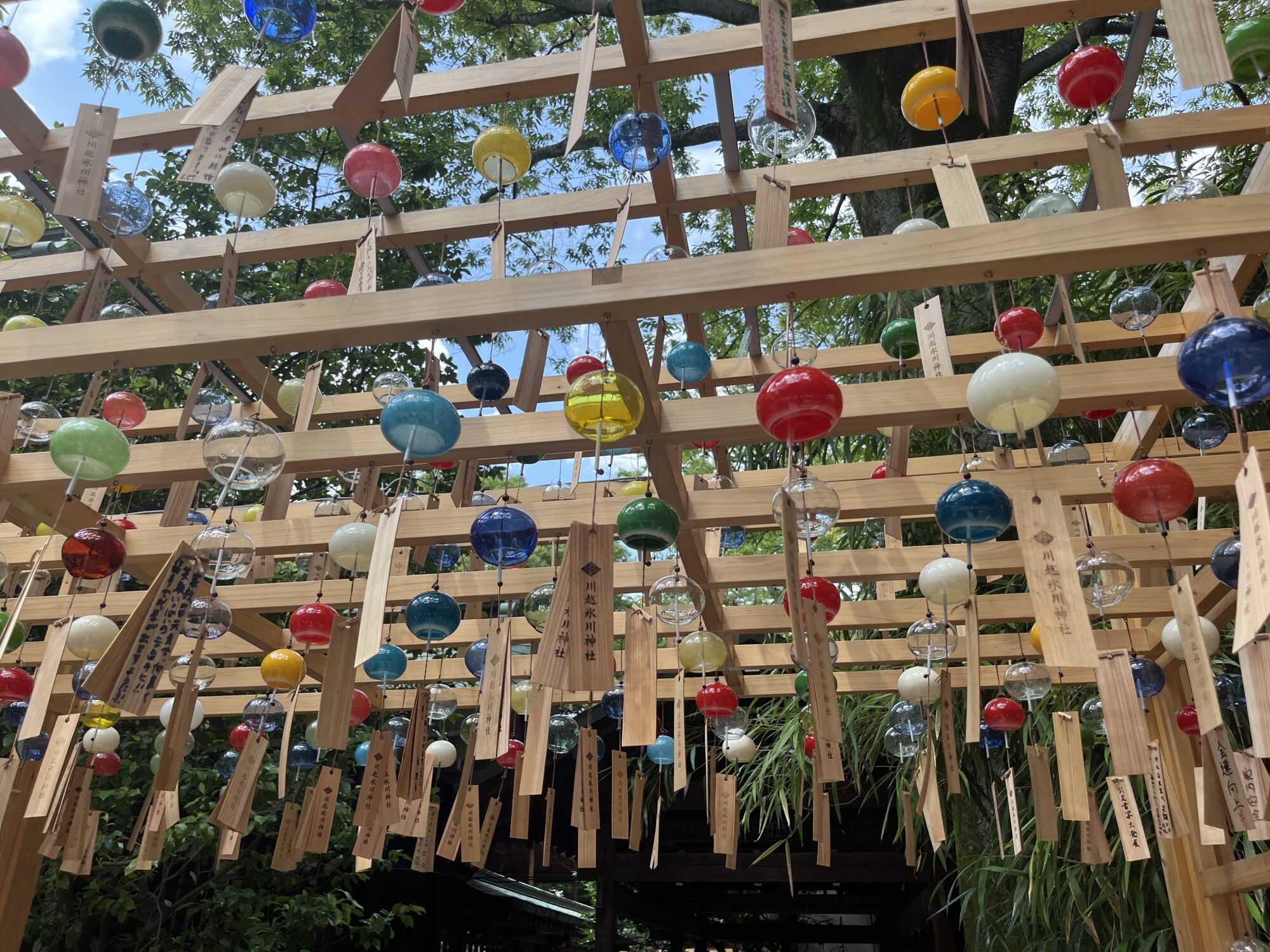 御朱印　風鈴で涼む川越氷川神社（川越市）