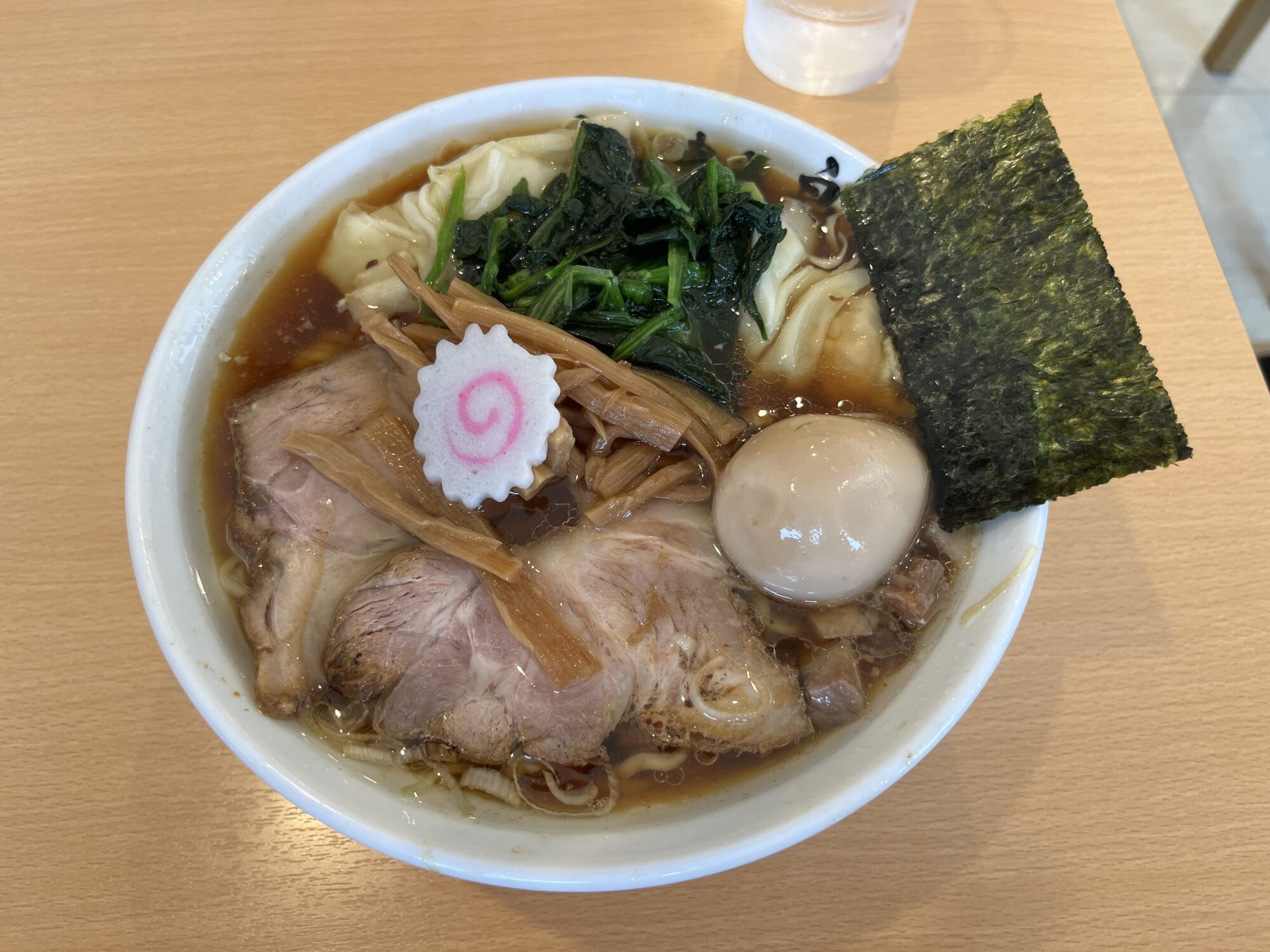 らーめん良二で大量発汗注意の生姜醤油ラーメン（草加市）