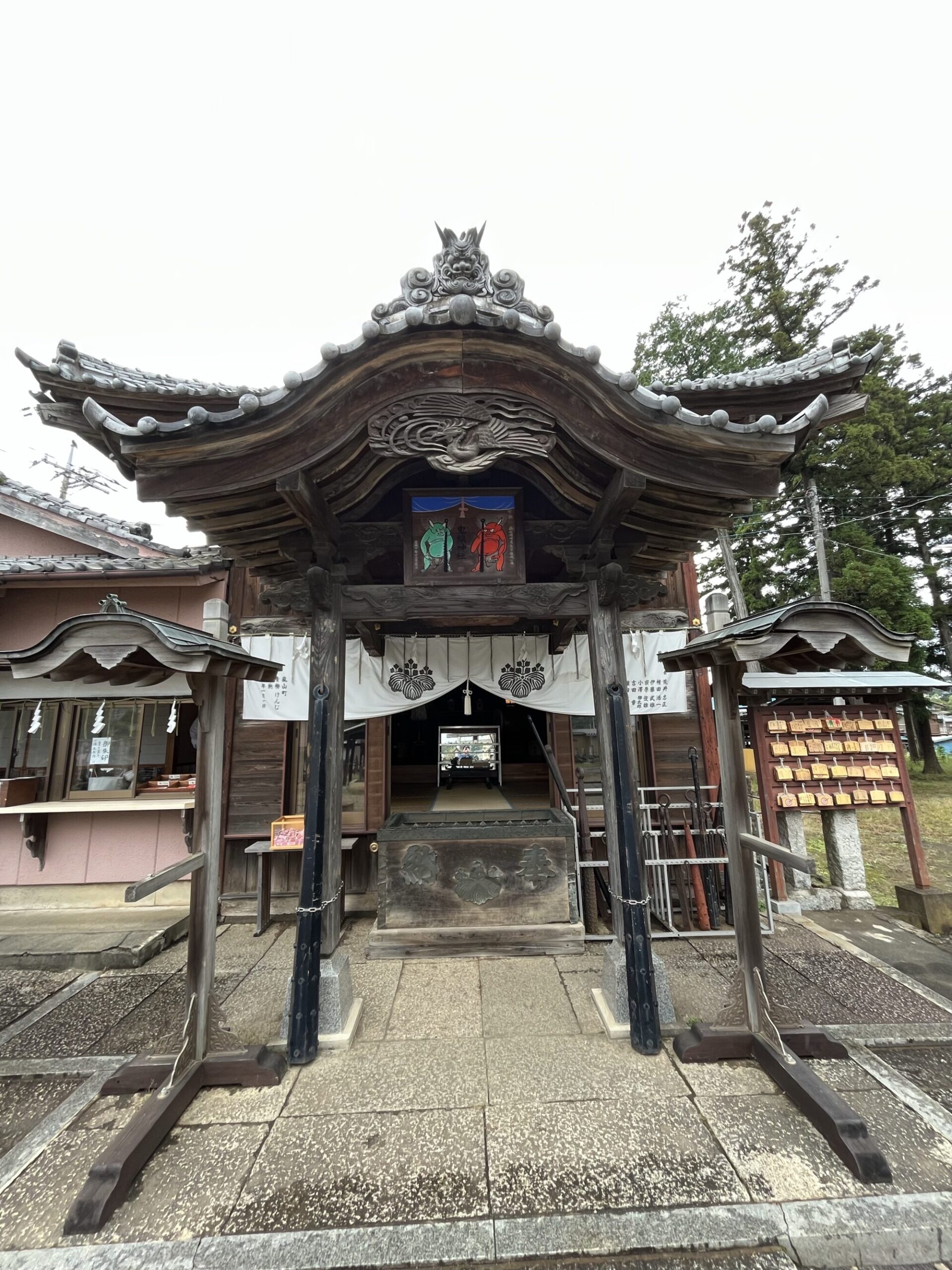 【御朱印】鬼鎮神社の赤鬼と青鬼（嵐山町）