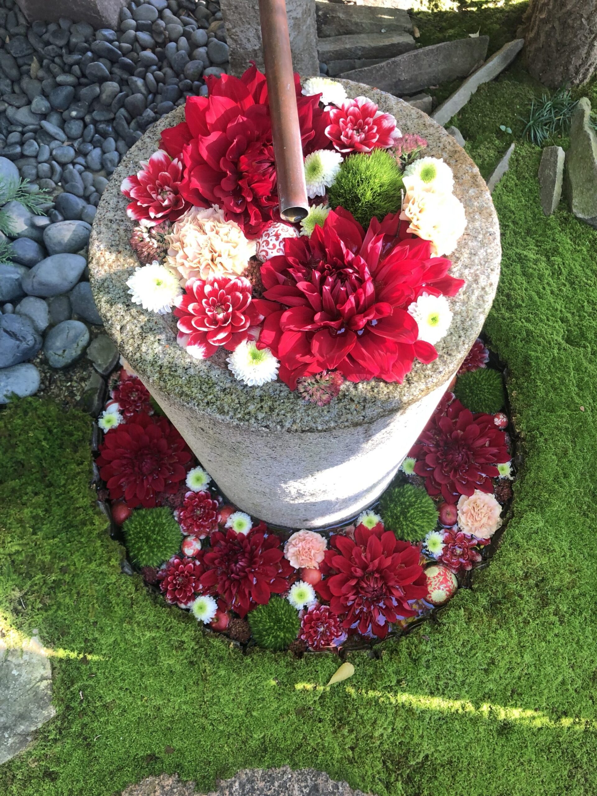 行田八幡神社の花手水（行田市）